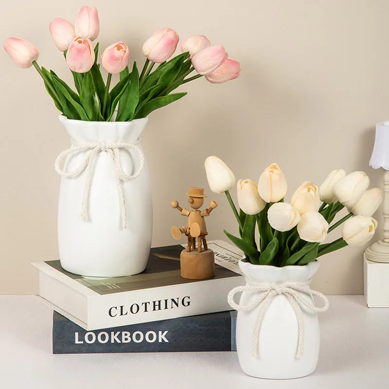 Bow Shaped White Vase – Modern Decorative Vase for Home Decor