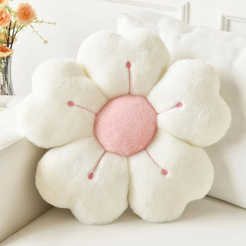 Flower Shaped Plush Pillow – Cute Soft Cushion for Sofa & Bed