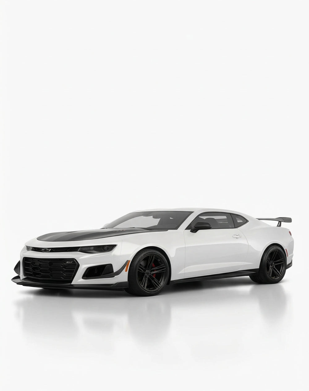 Chevrolet Camaro ZL1 car on a gray background with large 'Camaro' text.