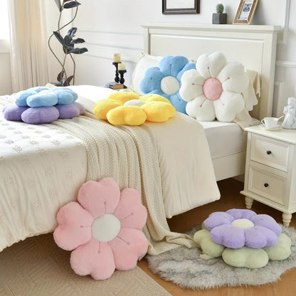 Flower Shaped Plush Pillow – Cute Soft Cushion for Sofa & Bed