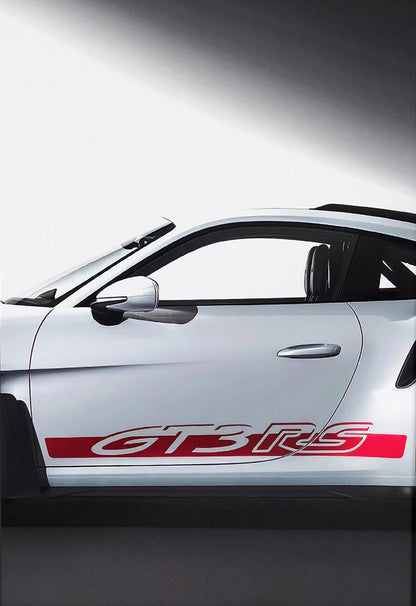GT3 Sports Car Canvas Wall Art – Luxury Racing Car Poster Print