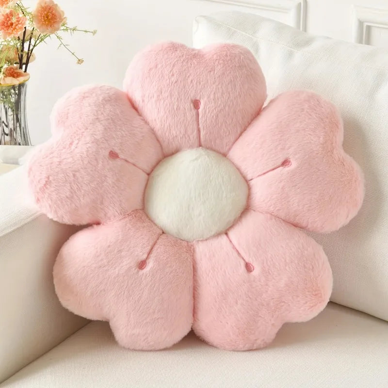 Flower Shaped Plush Pillow – Cute Soft Cushion for Sofa & Bed