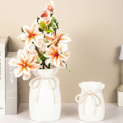 Bow Shaped White Vase – Modern Decorative Vase for Home Decor