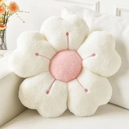 Flower Shaped Plush Pillow – Cute Soft Cushion for Sofa & Bed